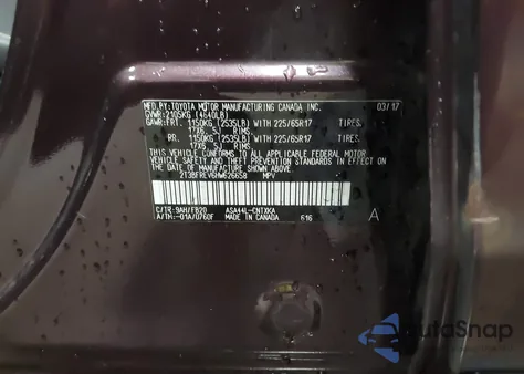 2017 Toyota Rav4 Le from USA, damaged, VIN 2T3BFREV6HW626658